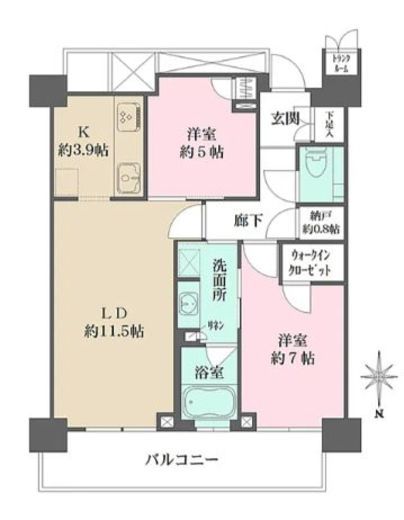 ザ・パークハウス晴海タワーズ クロノレジデンス 46階 間取り図