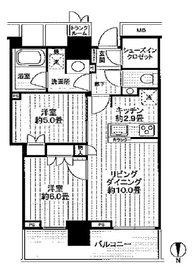 ザ・パークハウス晴海タワーズ クロノレジデンス 24階 間取り図