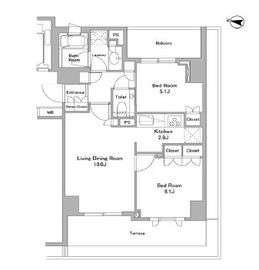 パークハウス三軒茶屋クロスコート 2階 間取り図