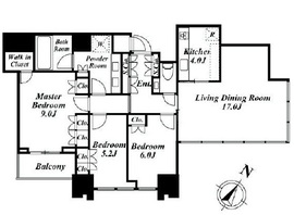 THE ROPPONGI TOKYO CLUB RESIDENCE 26階 間取り図