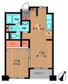 プライムアーバン勝どき 615 間取り図