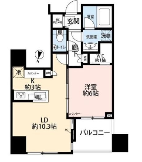 大崎ウエストシティタワーズ ウエスト 17階 間取り図