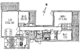 アトリアム二番町 302 間取り図