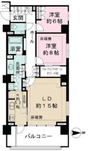 広尾ガーデンフォレスト 4階 間取り図
