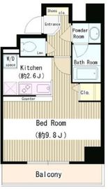 バンブー岩本町 503 間取り図