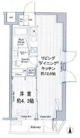 デ・ソーレ東池袋 304 間取り図