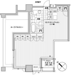 カスタリア銀座 1304 間取り図