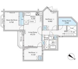 BLESS学芸大学theCourt 113 間取り図