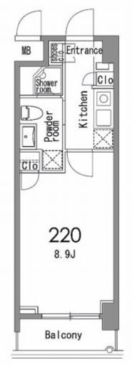 カスタリア中目黒 220 間取り図