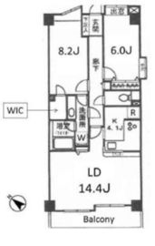 ライオンズマンション乃木坂 5階 間取り図