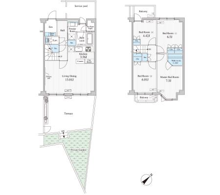 BLESS学芸大学theCourt 103 間取り図