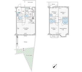 BLESS学芸大学theCourt 103 間取り図