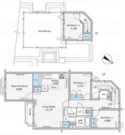 BLESS学芸大学theCourt 107 間取り図