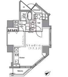 パークハビオ麻布台 601 間取り図