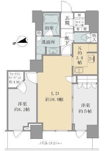 勝どきビュータワー 12階 間取り図