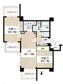 アゼリアテラス新宿 8階 間取り図