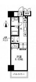 レジディア上野御徒町 1104 間取り図