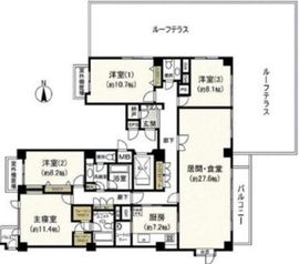 広尾ガーデンヒルズ 11階 間取り図