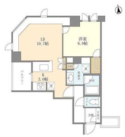 シティハウス東京新橋 9階 間取り図