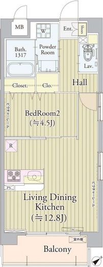 エストレリータ新宿落合 209 間取り図