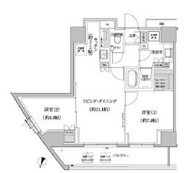 パークハビオ渋谷本町レジデンス 727 間取り図