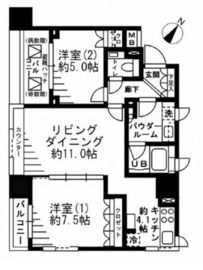 レジディア勝どき 705 間取り図