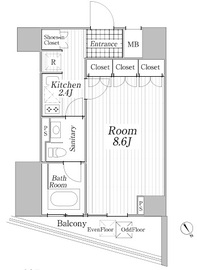 コートヒルズ広尾南 15階 間取り図