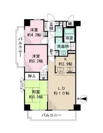 藤和シティスクエア三田サウスウイング 10階 間取り図