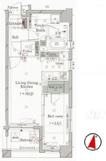 プレシス東神田 4階 間取り図