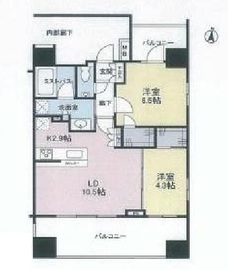 ブランズ南麻布 9階 間取り図