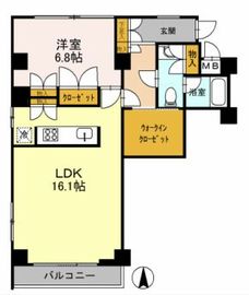 カスタリア目黒鷹番 601 間取り図