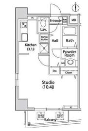 グレイスコート西麻布1 701 間取り図