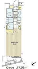 カスタリア銀座2 403 間取り図