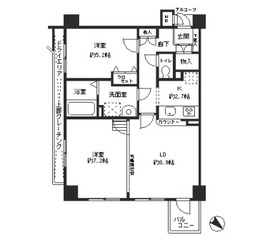 レジディア六本木檜町公園 110 間取り図