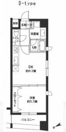 カスタリア新御茶ノ水 204 間取り図