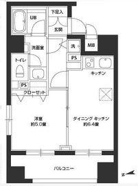 カスタリア新富町 604 間取り図