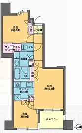 カスタリア東日本橋 1103 間取り図