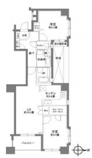 カスタリア本所吾妻橋 702 間取り図