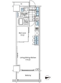 コンフォリア新宿イーストサイドタワー 1824 間取り図