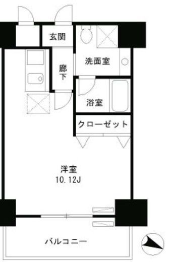 レジディア麻布十番2 302 間取り図
