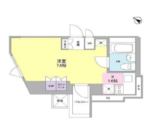 ステイレジデンス西新宿 1208 間取り図