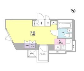 ステイレジデンス西新宿 1208 間取り図