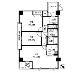 レジディア六本木檜町公園 201 間取り図