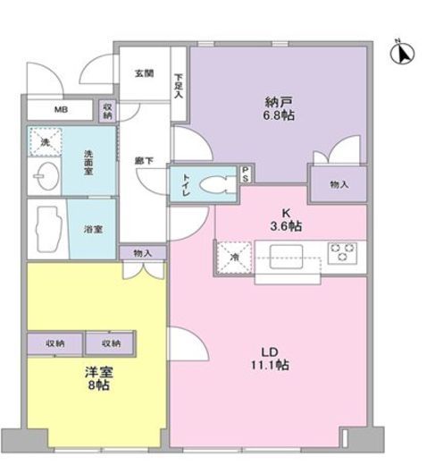 パークヒルズ紅葉山 102 間取り図