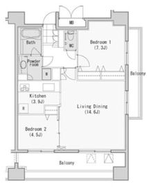 レジディア西麻布 1106 間取り図