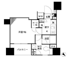 パークリュクス銀座mono 13階 間取り図