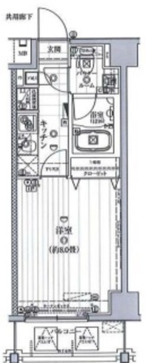ガリシア日本橋水天宮 3階 間取り図