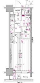 グランド・ガーラ白金高輪2 8階 間取り図