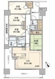 亀戸レジデンス 3階 間取り図