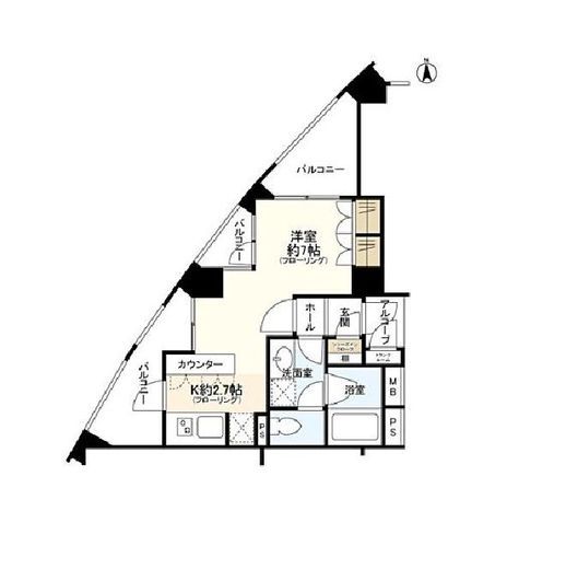 クオリア目黒大橋ウエスト 4階 間取り図